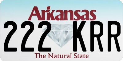 AR license plate 222KRR