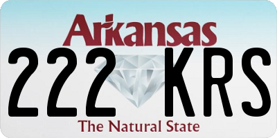 AR license plate 222KRS
