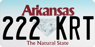 AR license plate 222KRT