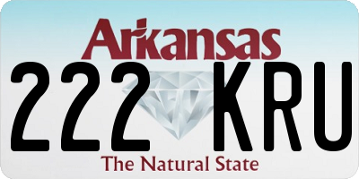 AR license plate 222KRU