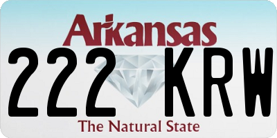 AR license plate 222KRW