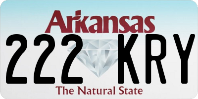 AR license plate 222KRY