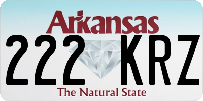 AR license plate 222KRZ