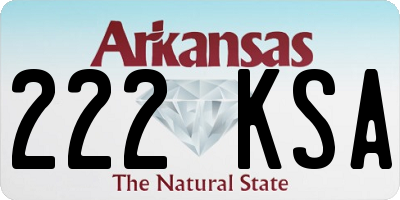 AR license plate 222KSA