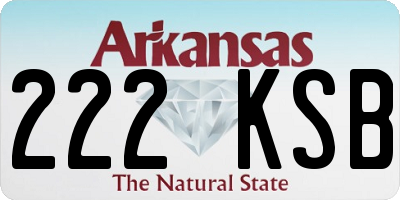 AR license plate 222KSB