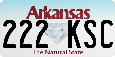 AR license plate 222KSC