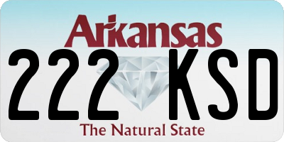 AR license plate 222KSD
