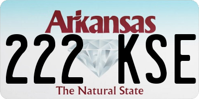 AR license plate 222KSE