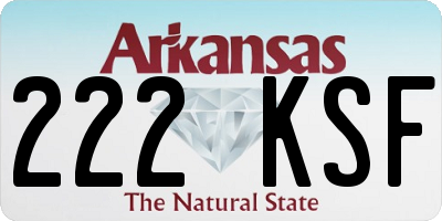 AR license plate 222KSF