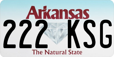 AR license plate 222KSG