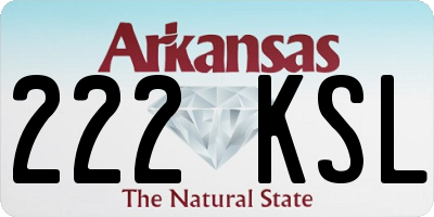 AR license plate 222KSL