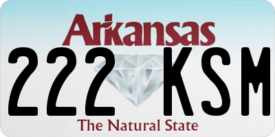 AR license plate 222KSM