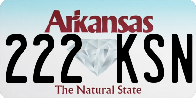 AR license plate 222KSN