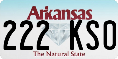 AR license plate 222KSO