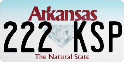 AR license plate 222KSP