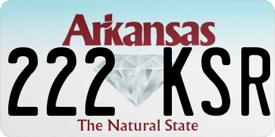 AR license plate 222KSR