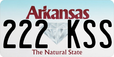 AR license plate 222KSS