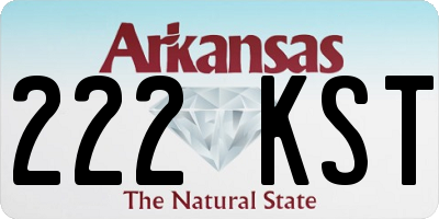 AR license plate 222KST