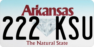 AR license plate 222KSU