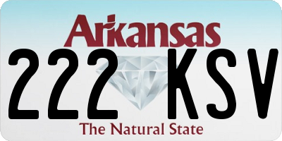 AR license plate 222KSV