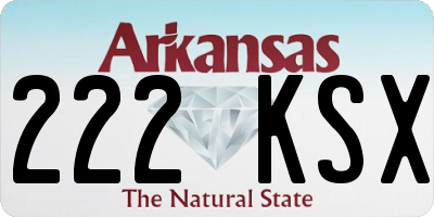 AR license plate 222KSX