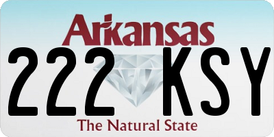 AR license plate 222KSY