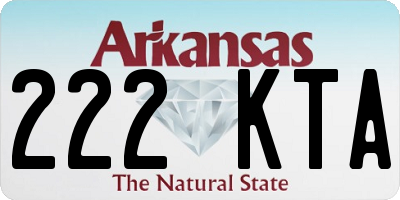 AR license plate 222KTA