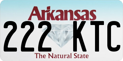 AR license plate 222KTC