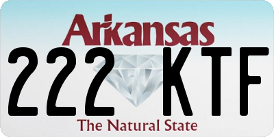 AR license plate 222KTF