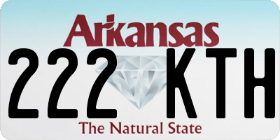 AR license plate 222KTH
