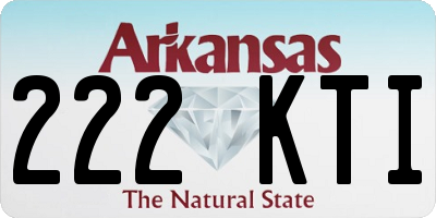 AR license plate 222KTI