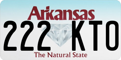 AR license plate 222KTO