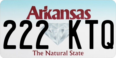 AR license plate 222KTQ