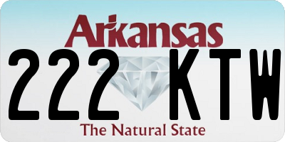 AR license plate 222KTW