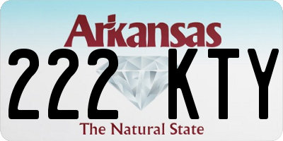 AR license plate 222KTY