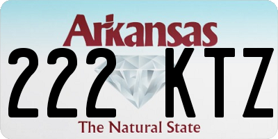 AR license plate 222KTZ