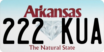 AR license plate 222KUA