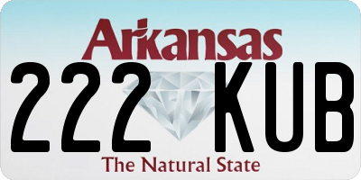 AR license plate 222KUB