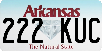 AR license plate 222KUC