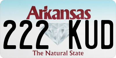 AR license plate 222KUD