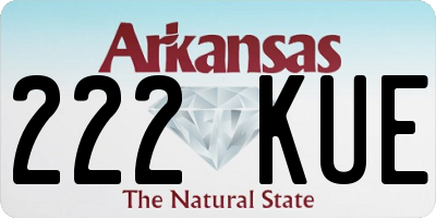 AR license plate 222KUE