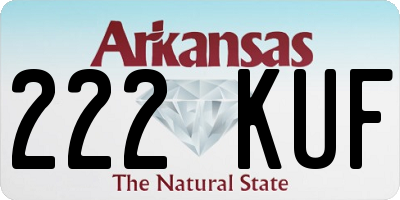 AR license plate 222KUF