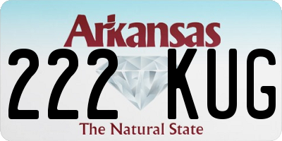 AR license plate 222KUG