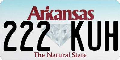 AR license plate 222KUH