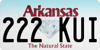 AR license plate 222KUI
