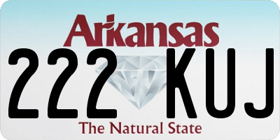 AR license plate 222KUJ