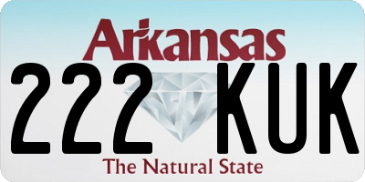 AR license plate 222KUK