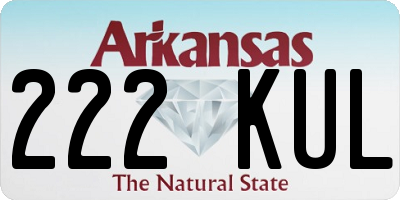 AR license plate 222KUL