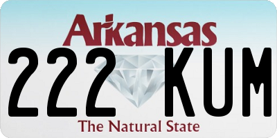AR license plate 222KUM