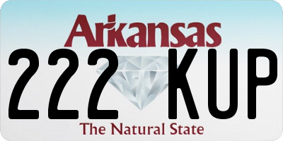 AR license plate 222KUP